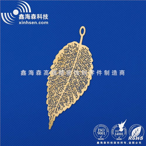 蚀刻加工黄铜树叶书签